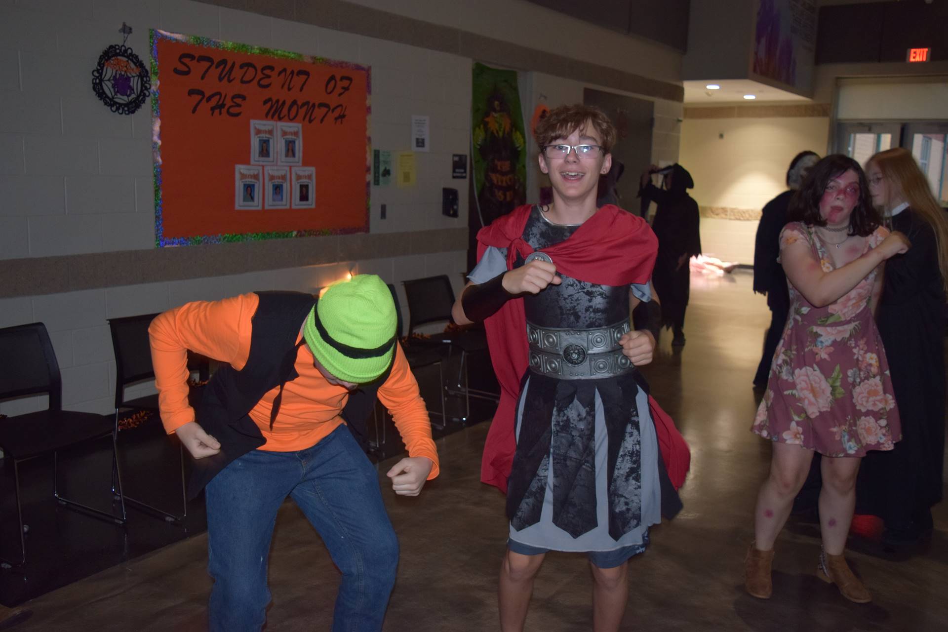 Middle School Students at Halloween Dance