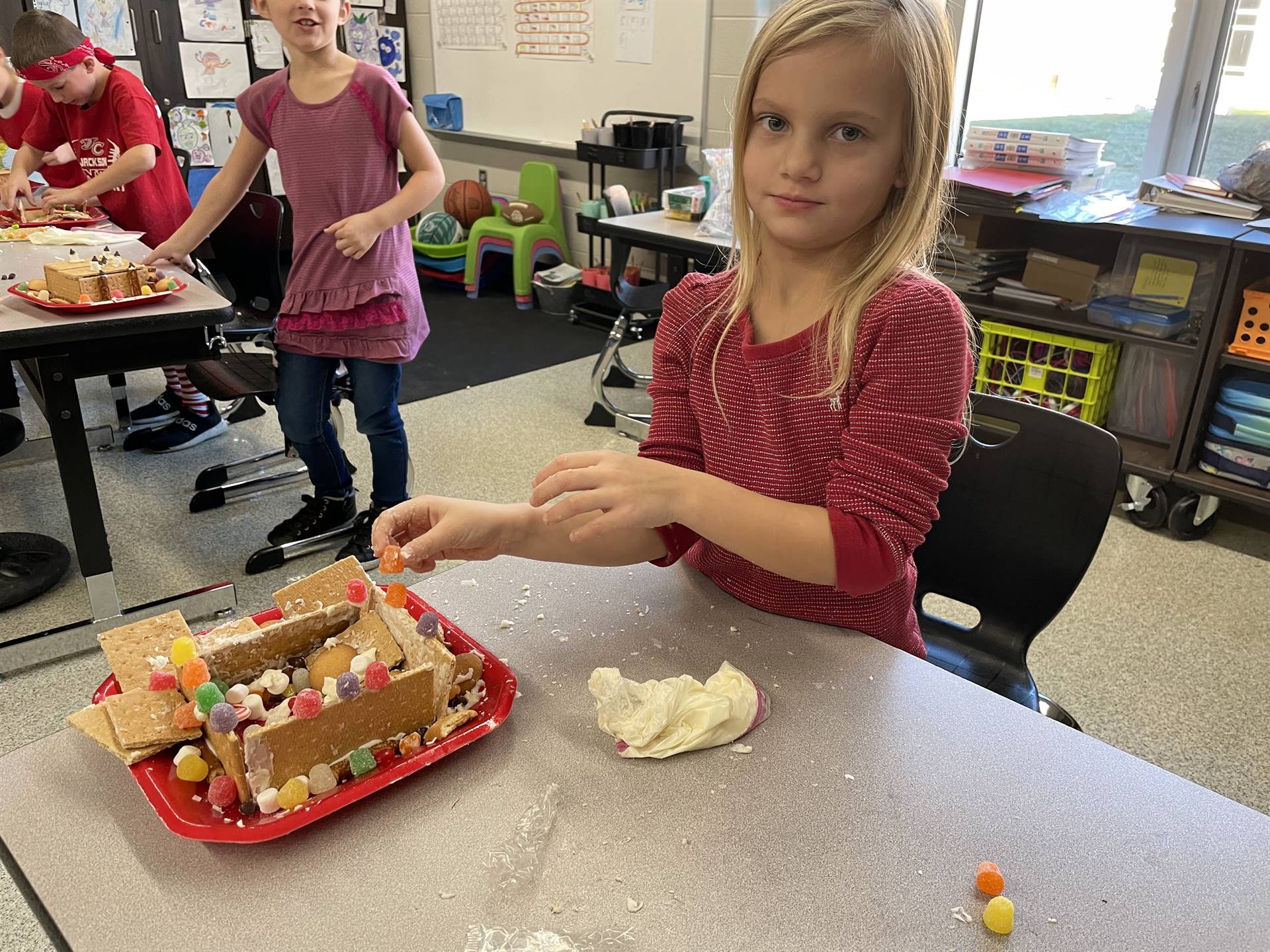 Lennox with gingerbread house