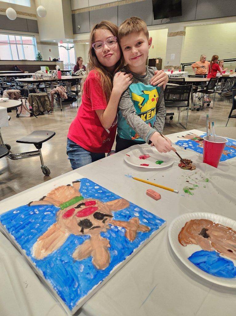 Cookies and Canvas - Fun Photo while painting