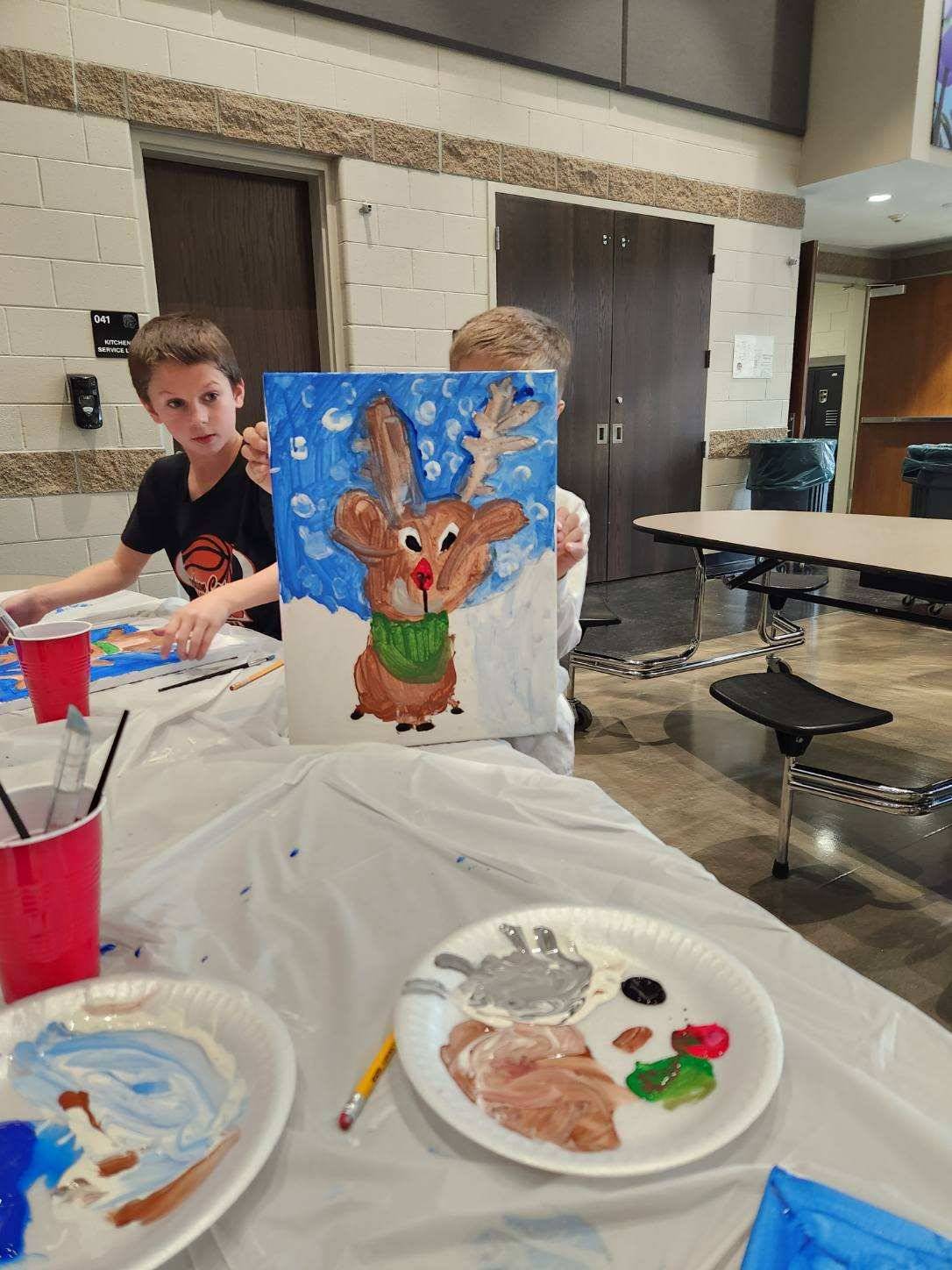 Cookies and Canvas - Showing off the finished painting
