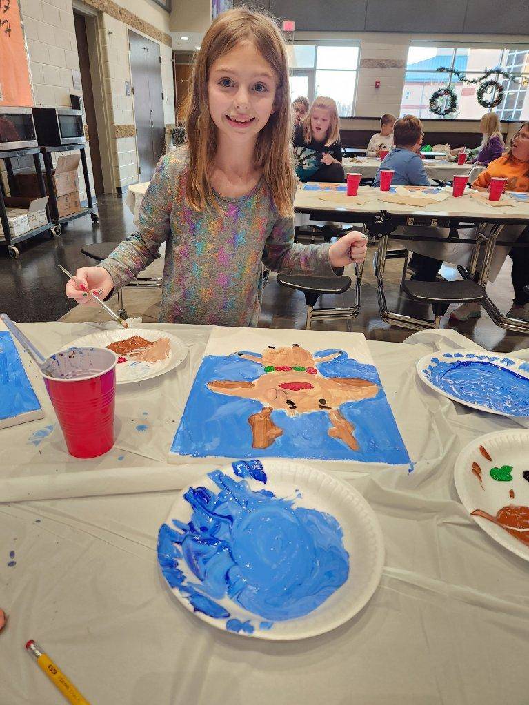 Cookies and Canvas - Photo while painting