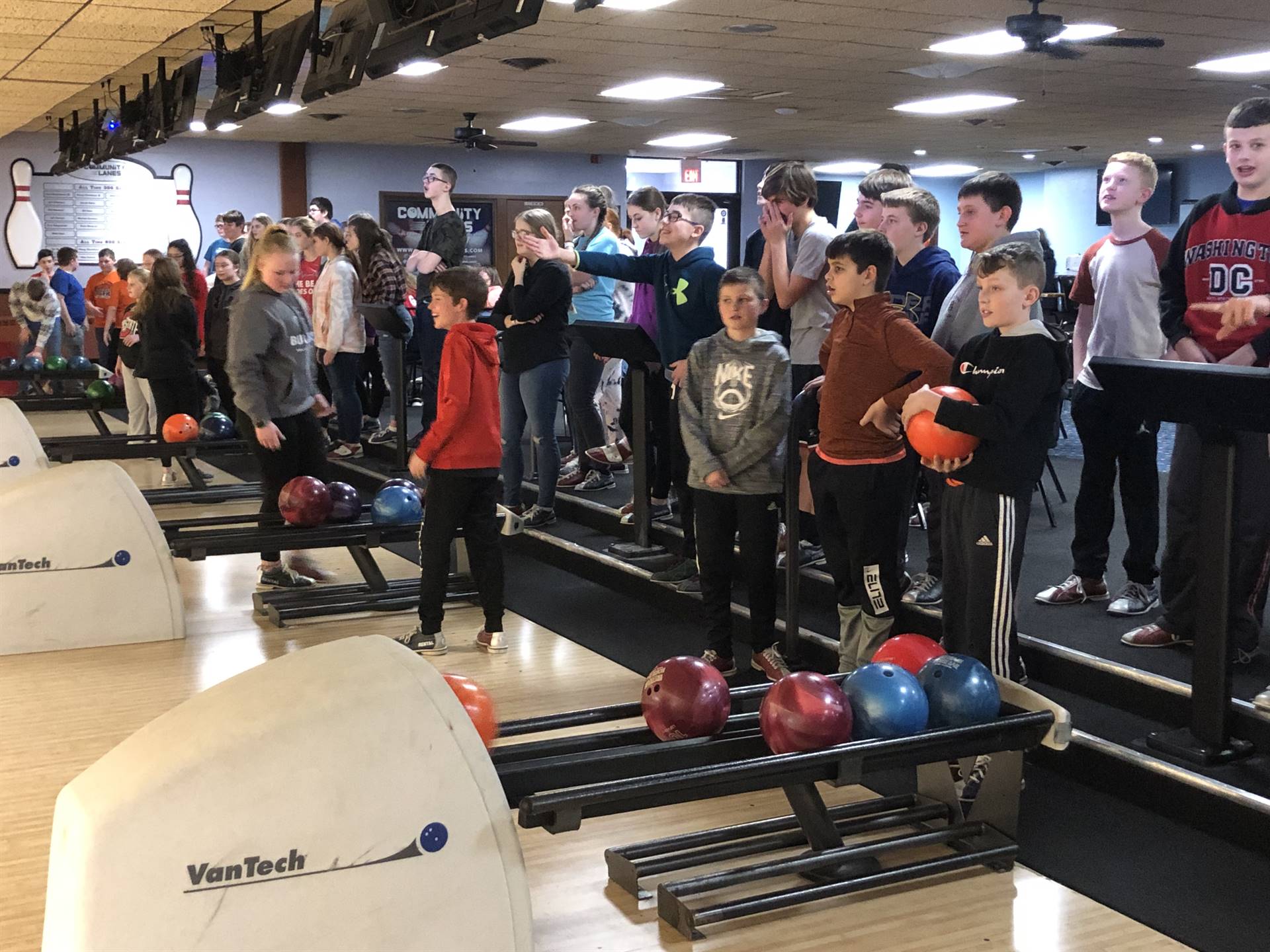 Students Bowling