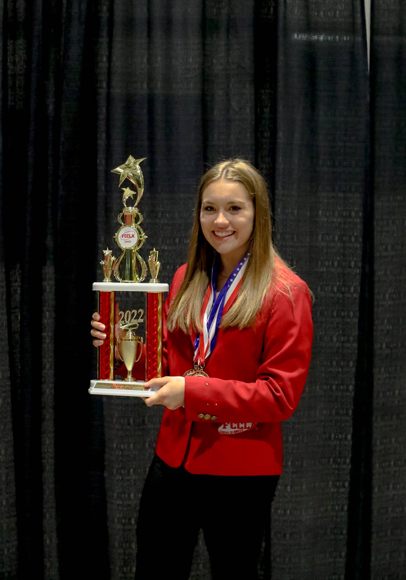 FCCLA Girl with Trophy