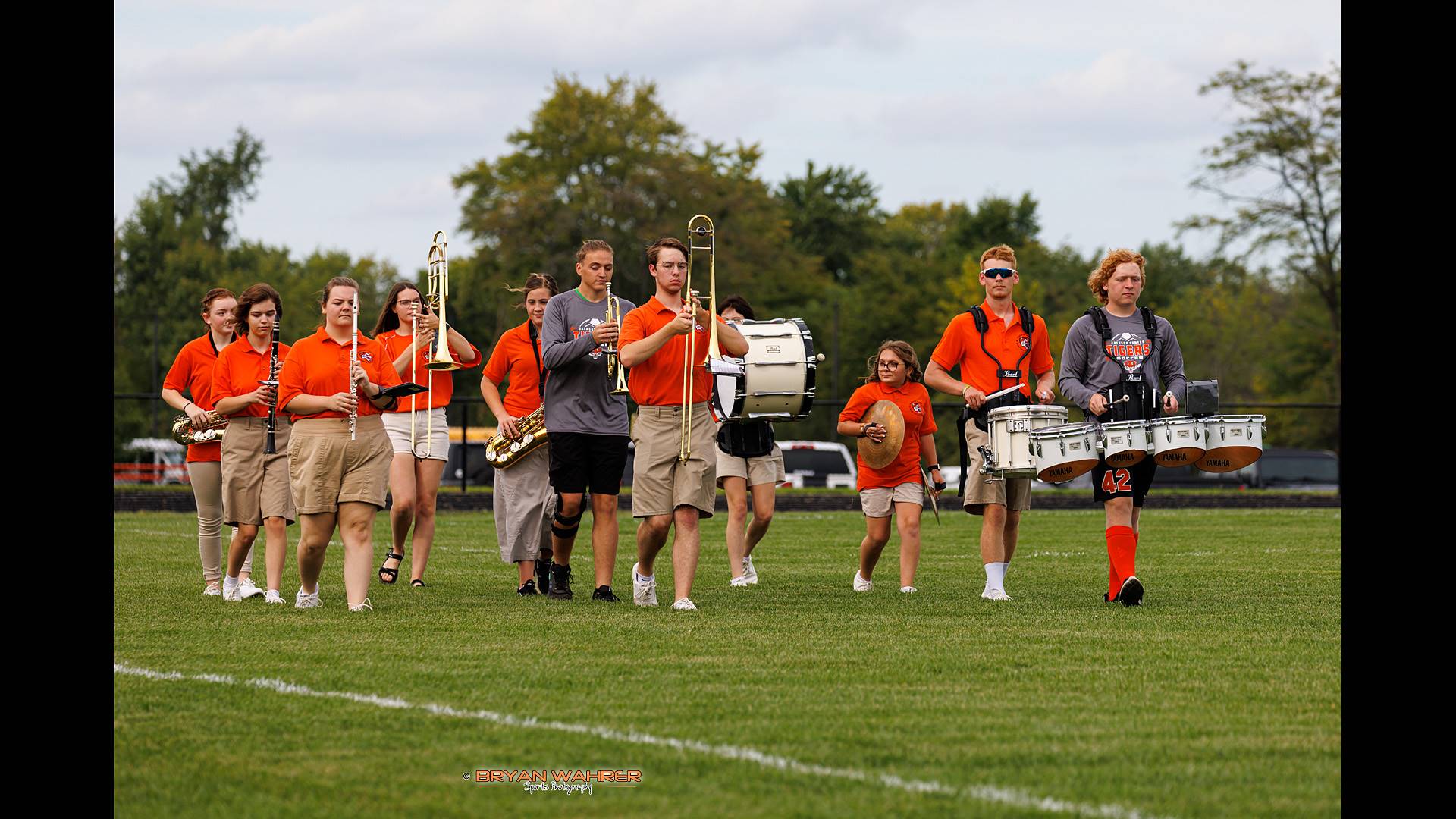 Marching band at homecoming