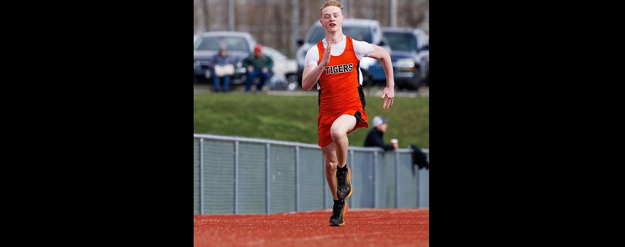 Boys track runner