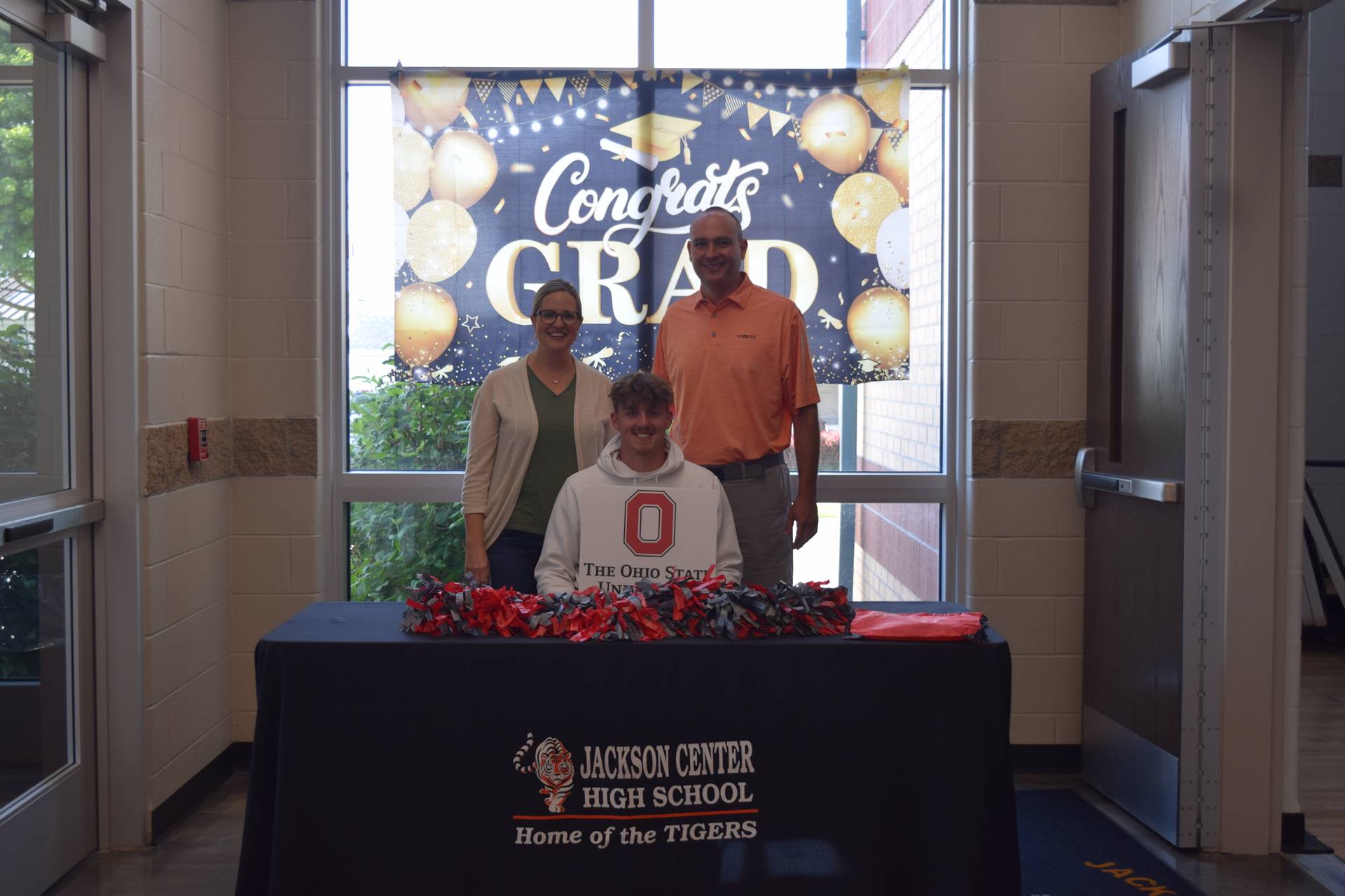 Evan York and Parents Photo Booth