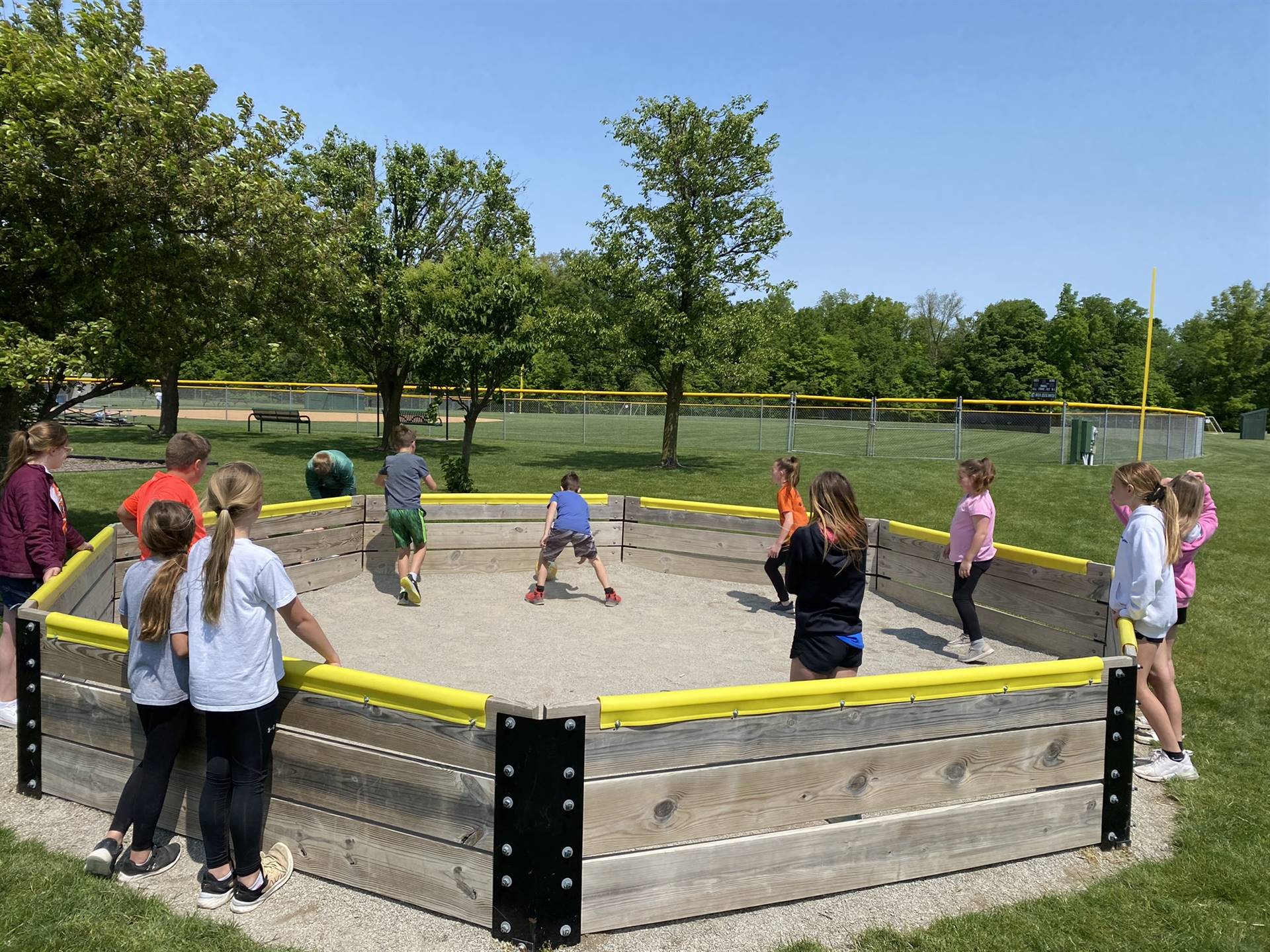 student pictures at the park