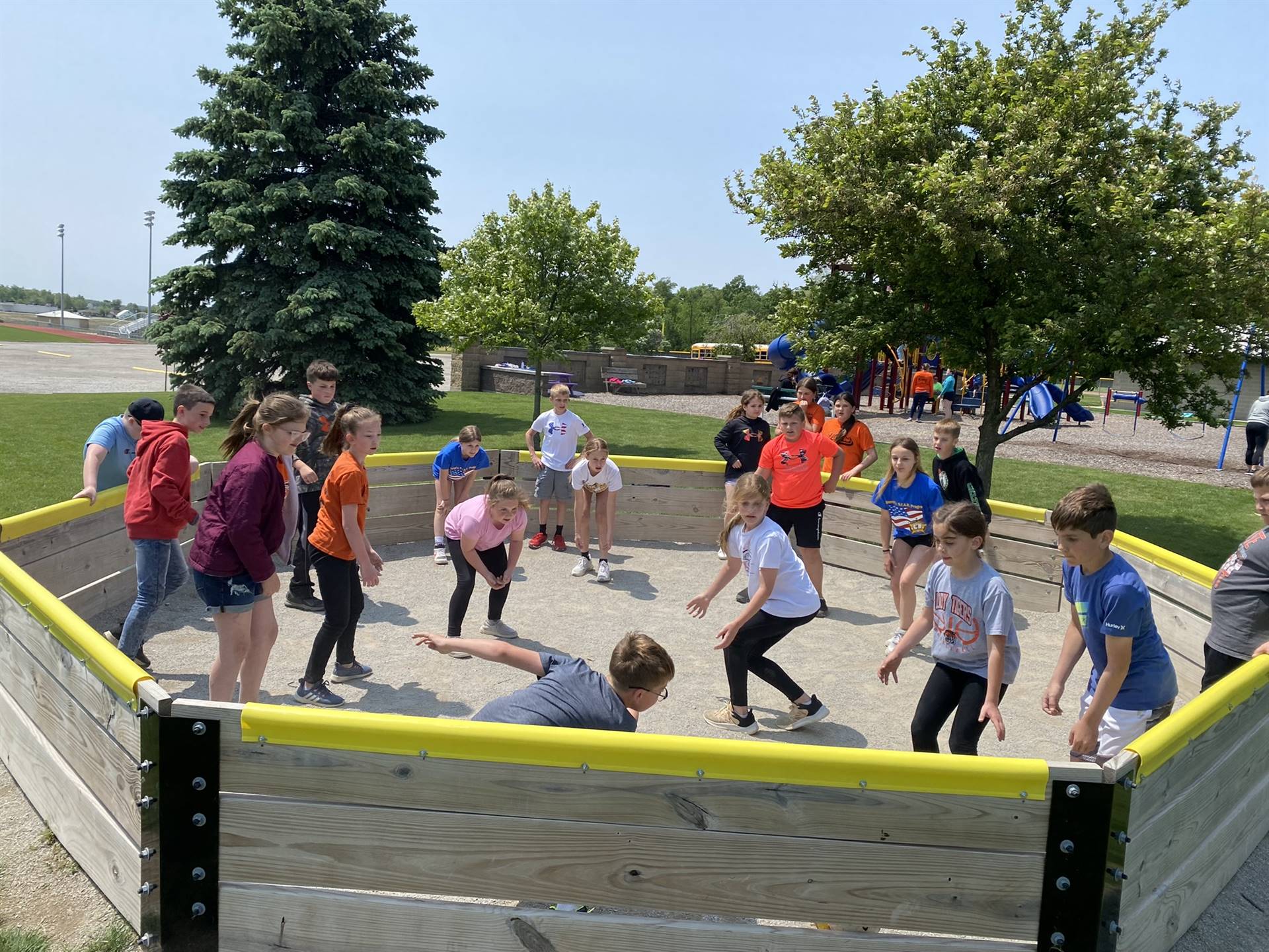 student pictures at the park