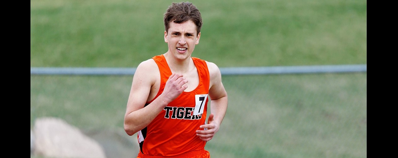 Boy track runner