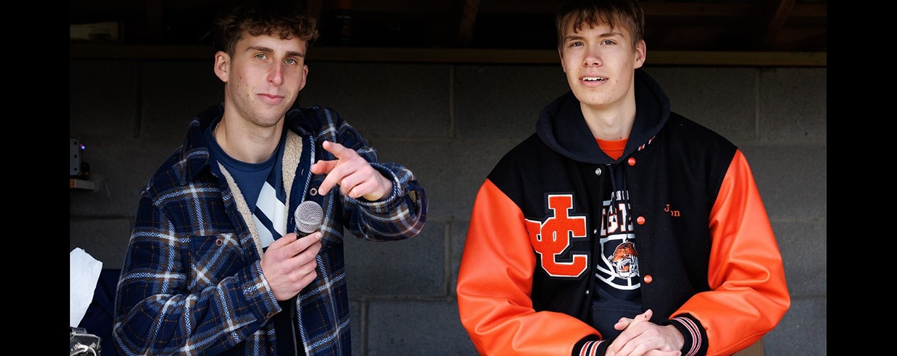 Baseball players in the dugout
