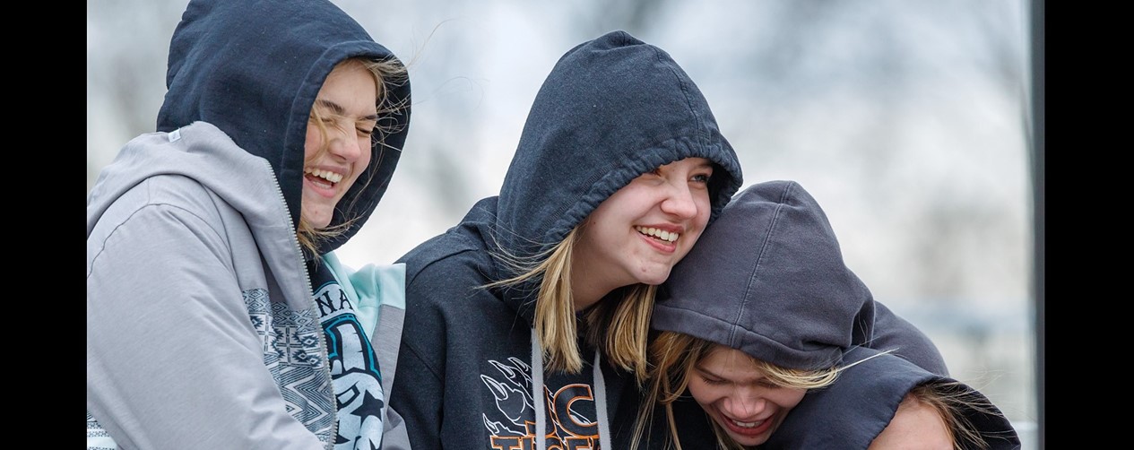 Fans bundled up for a softball game